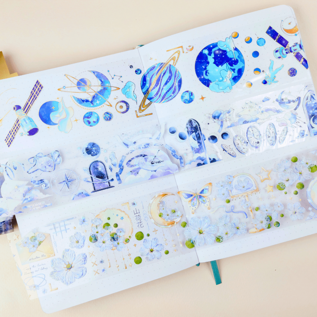 KUMA Stationery & Crafts Stationery NEW✨Glossy Luna Washi Tape Set of 3 - add on only with our Luna Bullet Journals -