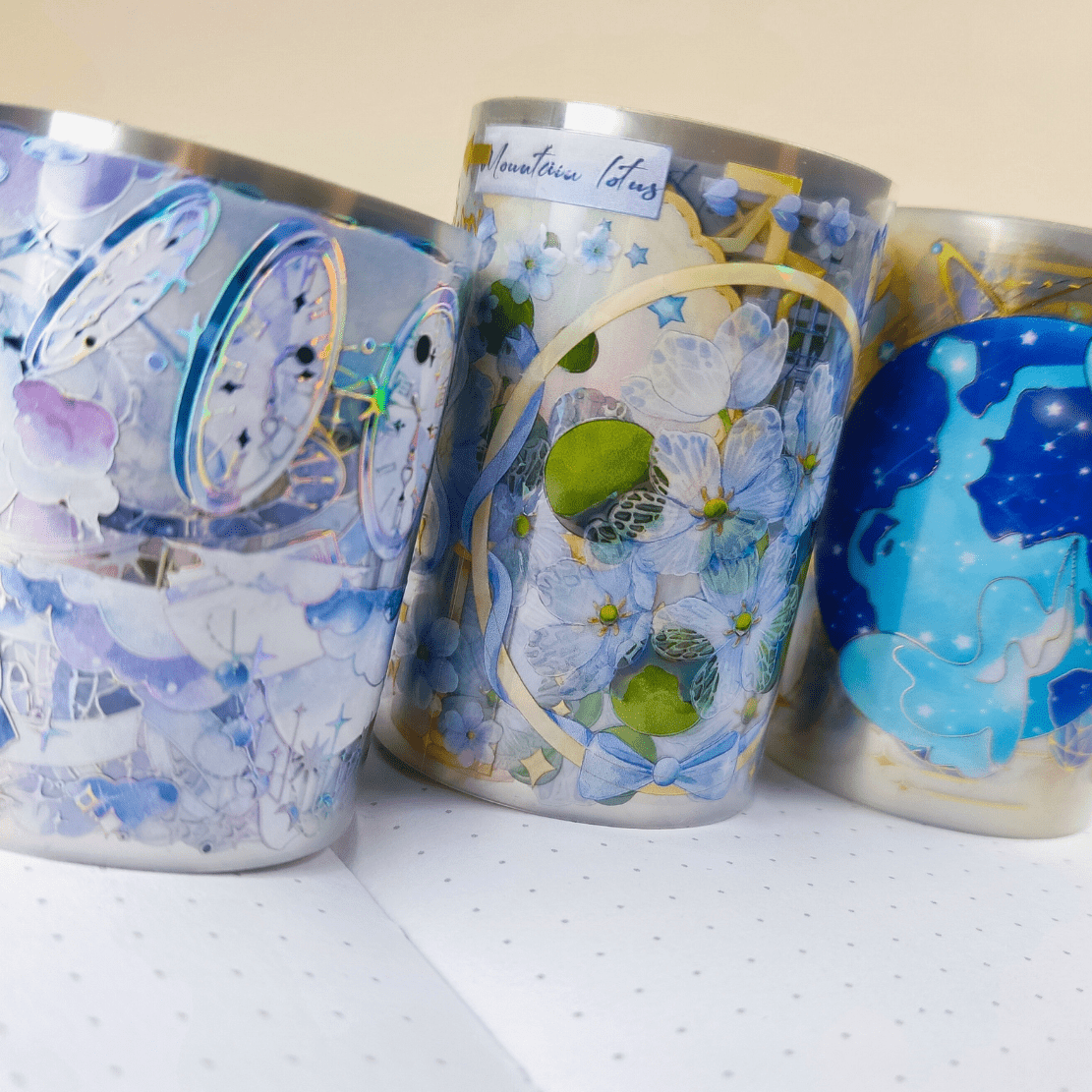 KUMA Stationery & Crafts Stationery NEW✨Glossy Luna Washi Tape Set of 3 - add on only with our Luna Bullet Journals -