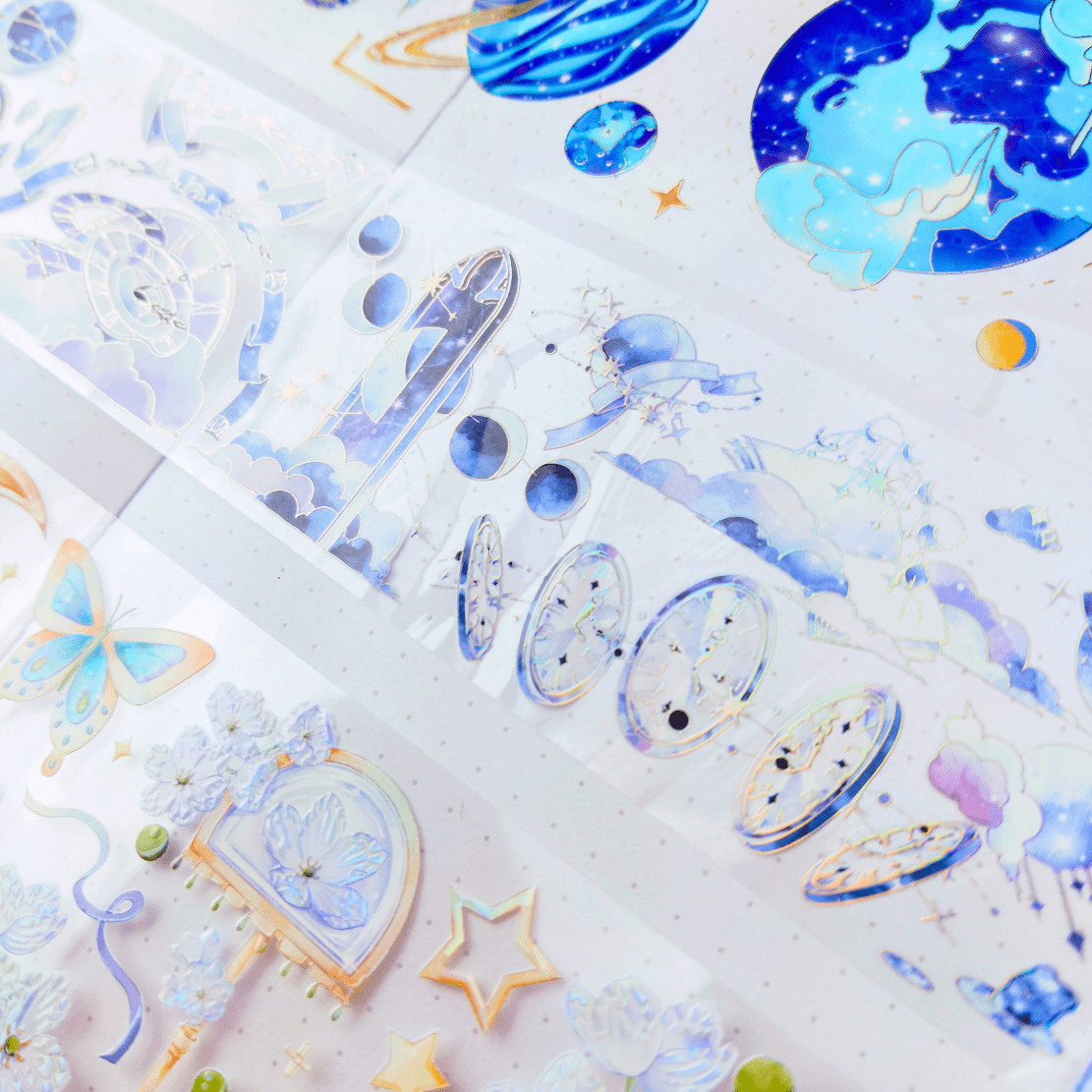 KUMA Stationery & Crafts Stationery NEW✨Glossy Luna Washi Tape Set of 3 - add on only with our Luna Bullet Journals -