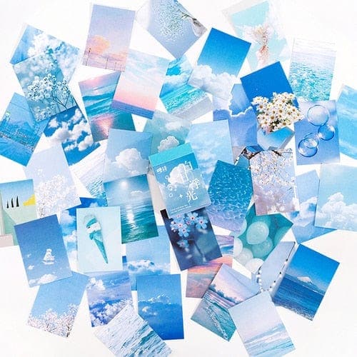 KUMA Stationery & Crafts  Stationery Pale Blue Scenic 50 sheet Sticker Set!