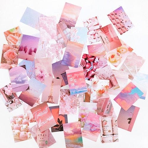 KUMA Stationery & Crafts  Stationery Pink Scenic 50 sheet Sticker Set!