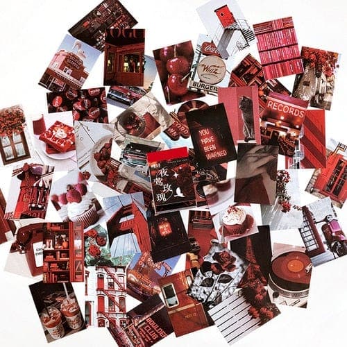 KUMA Stationery & Crafts  Stationery Red Scenic 50 sheet Sticker Set!