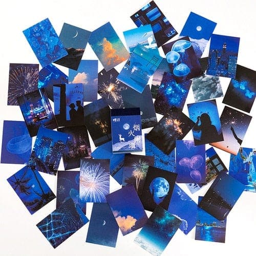 KUMA Stationery & Crafts  Stationery Blue Scenic 50 sheet Sticker Set!