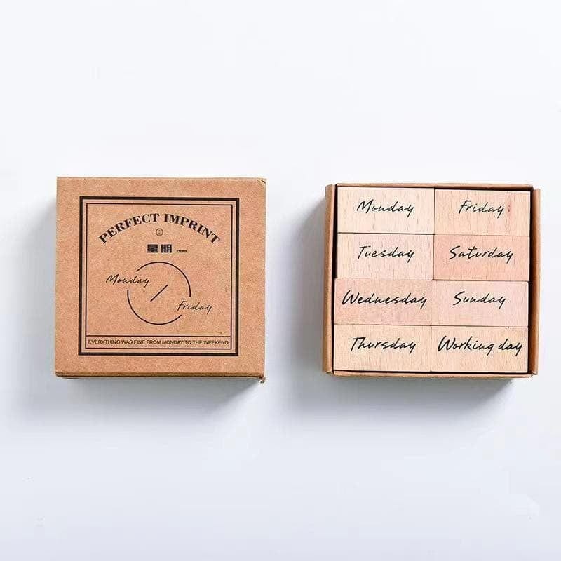 KUMA Stationery & Crafts  Stationery B Schedule Weekly/Monthly/Daily Wooden Stamps