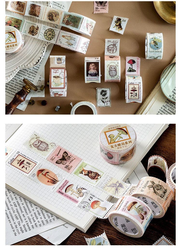 KUMA Stationery & Crafts  Stationery Vintage Portrait & Botanical Stamp Washi Tape