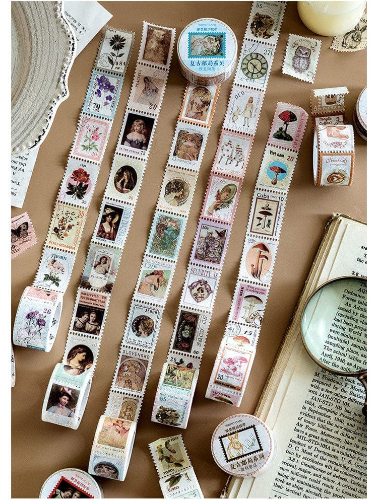 KUMA Stationery & Crafts  Stationery Vintage Portrait & Botanical Stamp Washi Tape