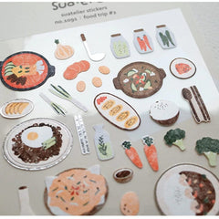 KUMA Stationery & Crafts  Suatelier Korean Stickers; Food Trip #2