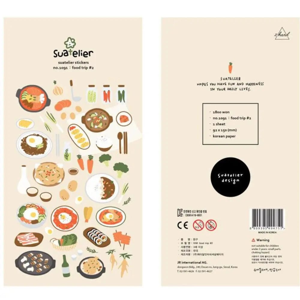 KUMA Stationery & Crafts  Suatelier Korean Stickers; Food Trip #2