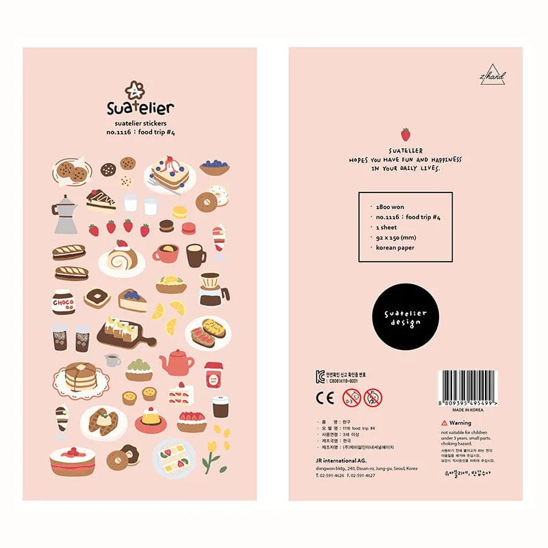 KUMA Stationery & Crafts  Suatelier Korean Stickers; Food Trip #4