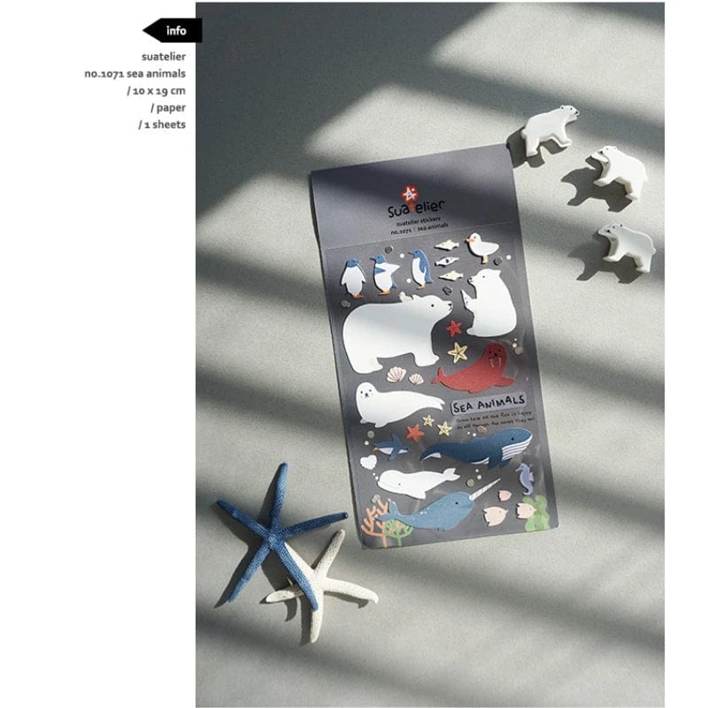 KUMA Stationery & Crafts  Suatelier Korean Stickers; Sea Animals