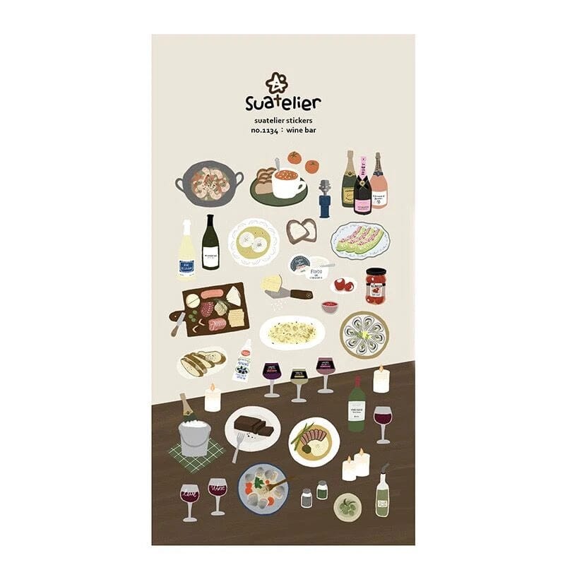 KUMA Stationery & Crafts  01 Suatelier Korean Stickers; Wine Bar