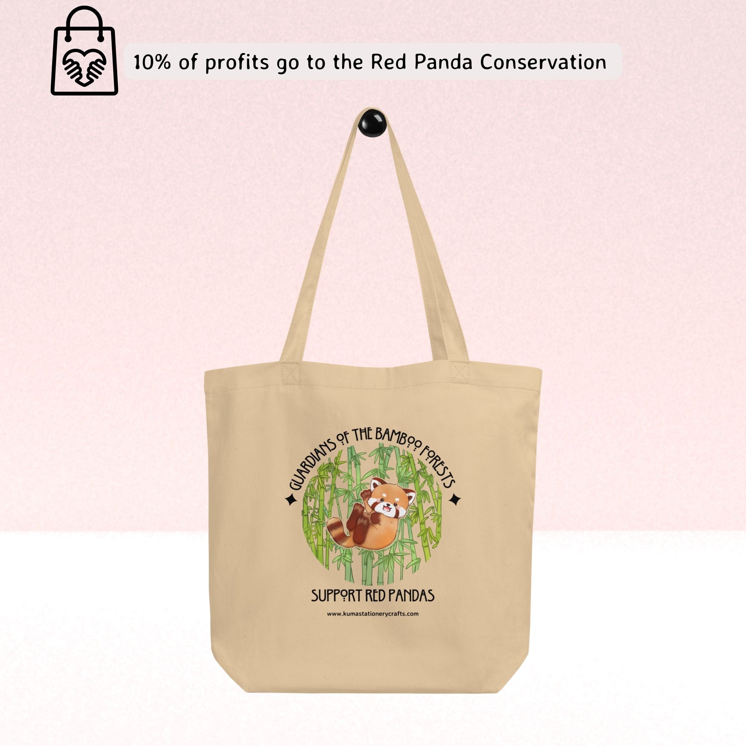 KUMA Stationery & Crafts  Support Red Pandas Organic Tote Bag #RedPandaDay 🎍 10% Profit goes to Red Panda Conservation