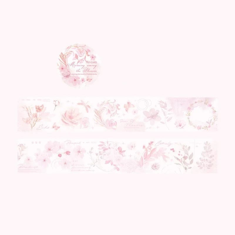 KUMA Stationery & Crafts  A Transparent Floral Washi Tape
