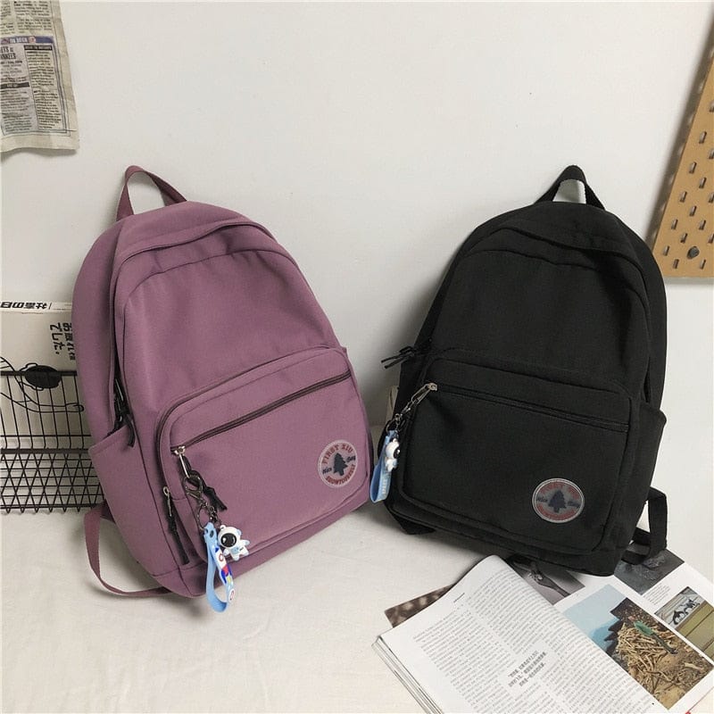 KUMA Stationery & Crafts  Trendy Minimal Backpack with cute accessory; 5 colors to choose from