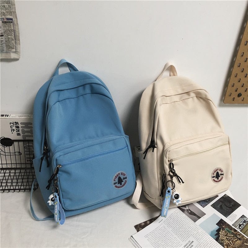 KUMA Stationery & Crafts  Trendy Minimal Backpack with cute accessory; 5 colors to choose from