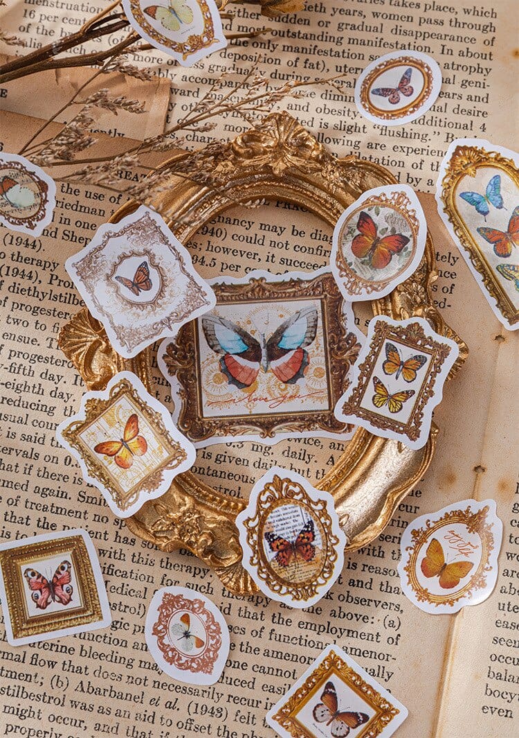 KUMA Stationery & Crafts  Vintage Framed Butterfly Collection; Washi Tape