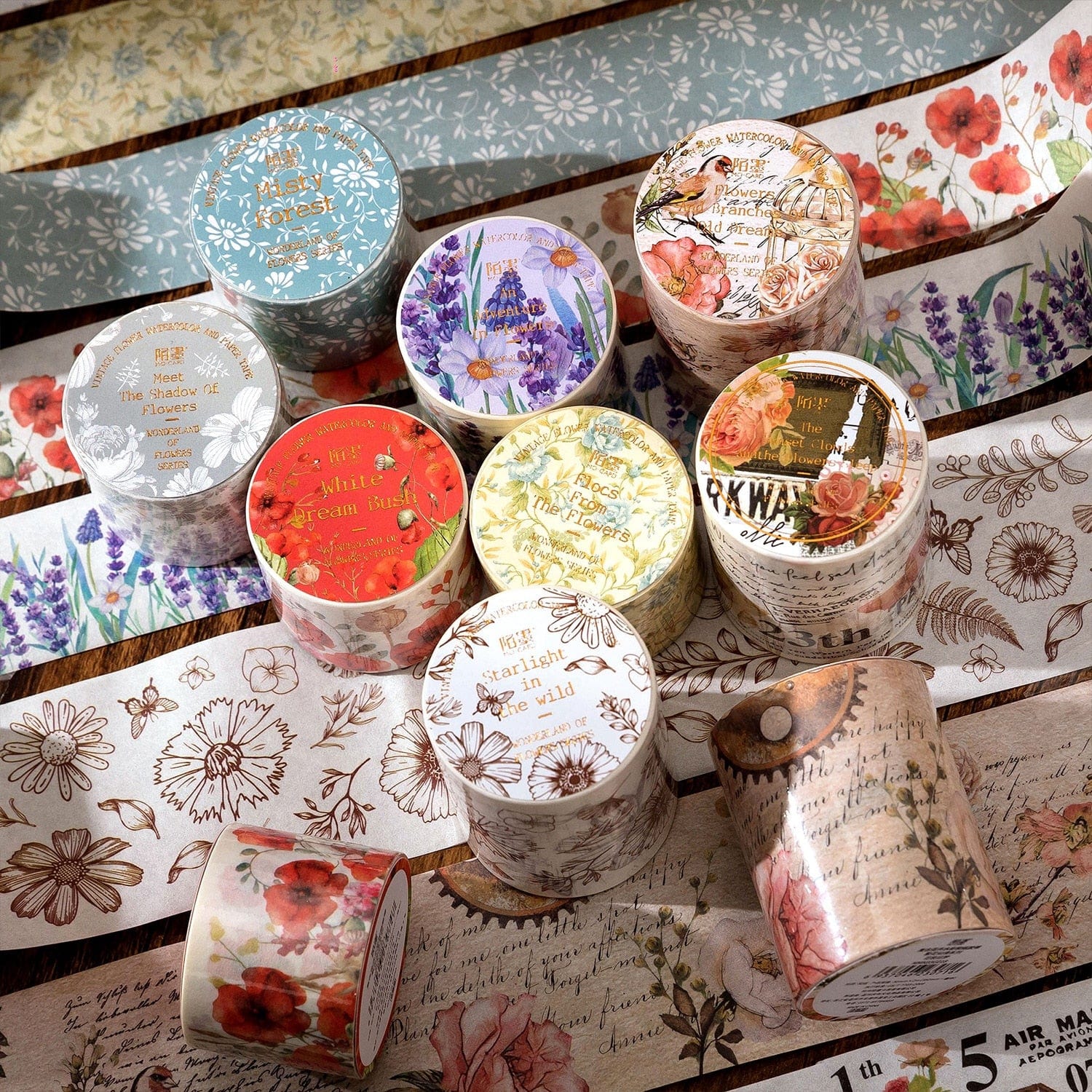 KUMA Stationery & Crafts  Vintage Garden Washi Tape: 8 designs to choose from 🏵️