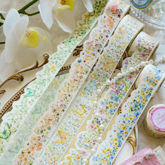 KUMA Stationery & Crafts  Watercolor Flowers Washi Tape: 8 designs to choose from!