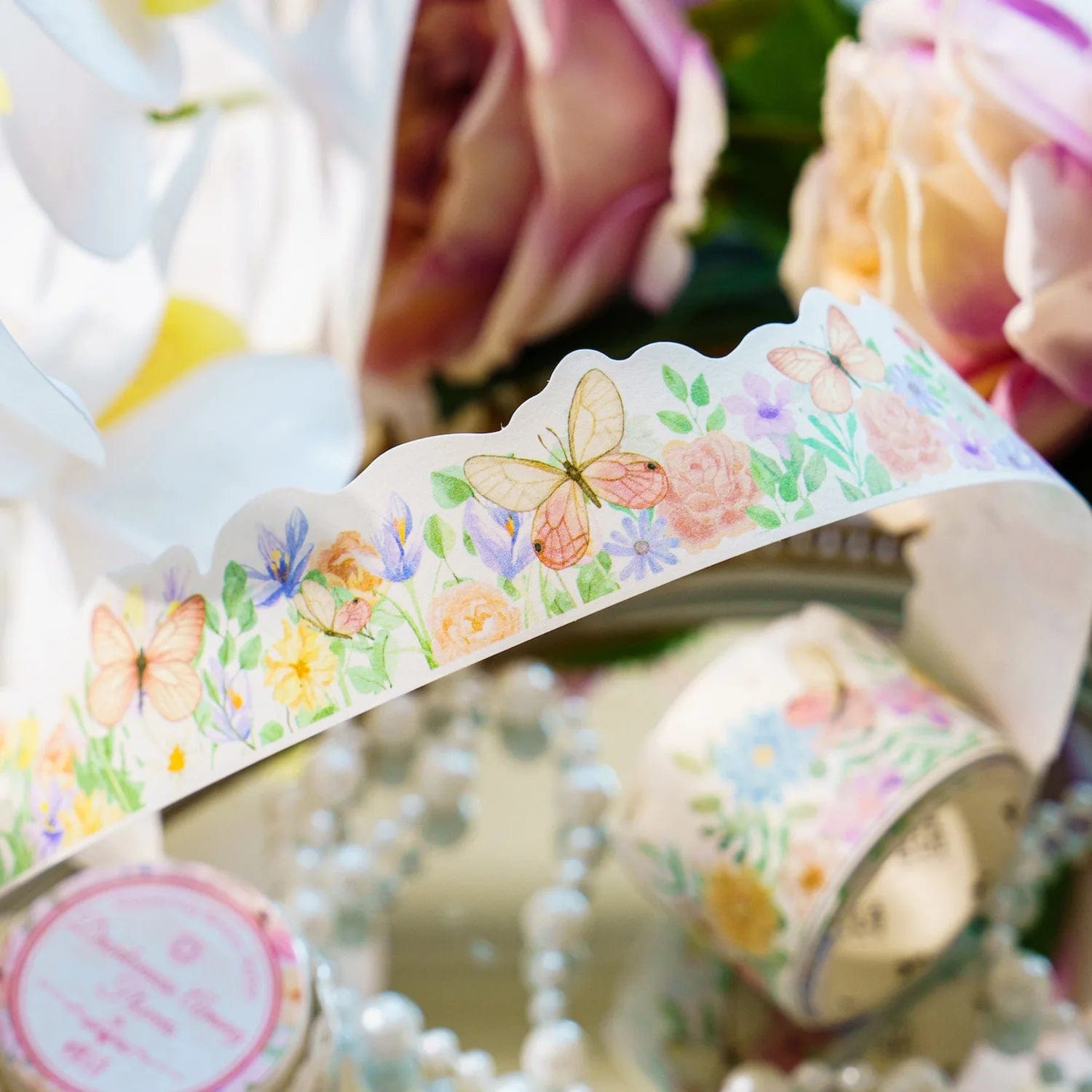 KUMA Stationery & Crafts  Watercolor Flowers Washi Tape: 8 designs to choose from!