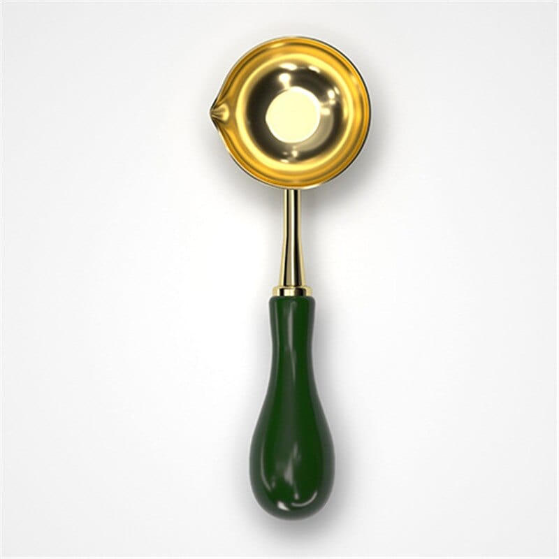 KUMA Stationery & Crafts  Green Handle Spoon Wax Stamp Accessories